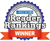 The Daily Record Reader Rankings 2018 Winner badge with a red ribbon.