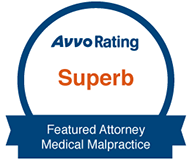 AVVO Superb Badge Featured Attorney Medical Malpractice for D'Amore Personal Injury Lawyer