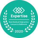 Expertise.com Award for the best medical malpractice lawyers in Baltimore , D'Amore Personal Injury Law Award