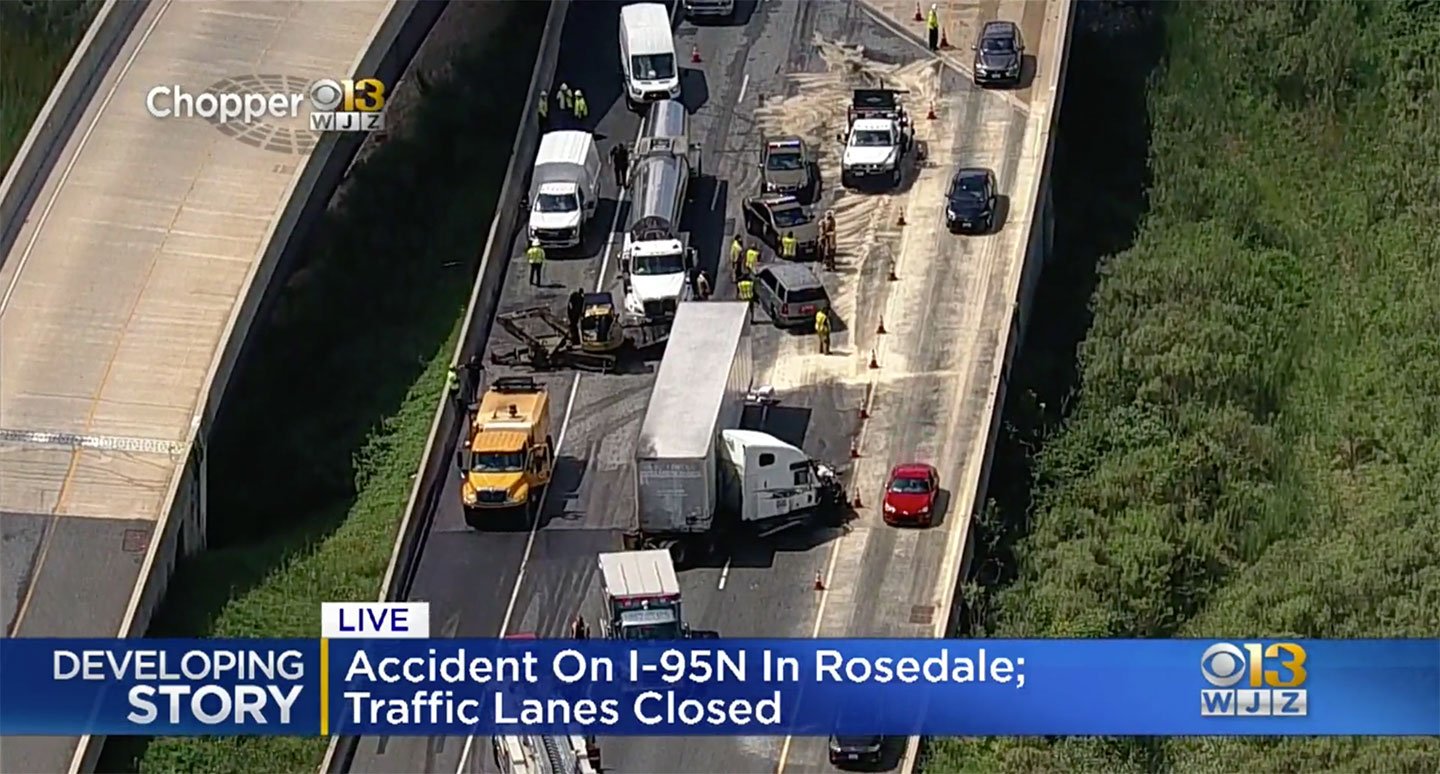 Tractor-Trailer Crash in Baltimore