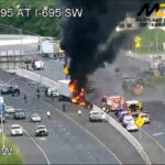 Three Seriously Injured In Tractor-Trailer Crash On I-695 In Maryland