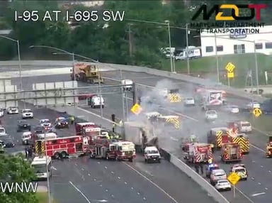 Accident on I-95 and I-695 street camera photo