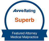 AVVO Superb Badge Featured Attorney Medical Malpractice for D'Amore Personal Injury Lawyer