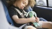 Child left in the car sleeping pic