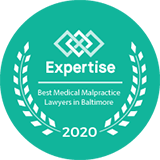 Expertise.com Award for the best medical malpractice lawyers in Baltimore , D'Amore Personal Injury Law Award