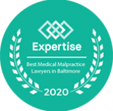 Expertise.com Award for the best medical malpractice lawyers in Baltimore , D'Amore Personal Injury Law Award