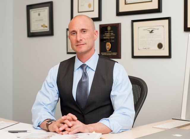 Top-Rated Medical Malpractice Attorney in Maryland, Paul D'Amore at his desk